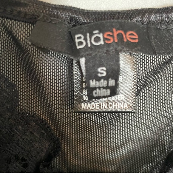 Sheer Mesh Corset Style Black Lacy Lingerie Cropped Bra Top with a Lacy Trim! - Picture 5 of 5